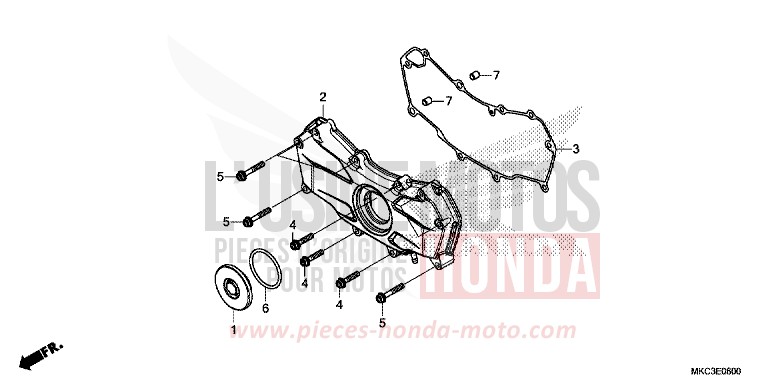 FRONT ENGINE COVER for Gold Wing CANDY ARDENT RED (R367) from 2018